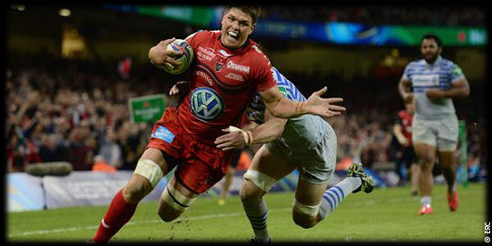 Saracens Toulon Juan Smith try Heineken Cup Final 2014